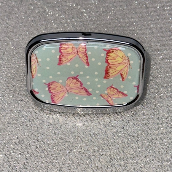 Butterfly Travel NWT Small Pill Box with Mirror - Picture 5 of 5